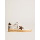 Women's Ball Star in white nubuck leather with brown suede star and heel tab Women's Ball Star in white nubuck leather with brown suede star and heel tab