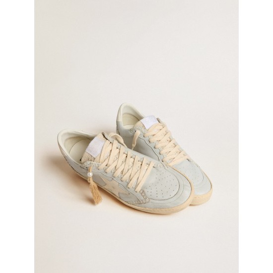 Ball Star LTD in baby blue nappa with white star Ball Star LTD in baby blue nappa with white star