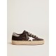 Women's Hi Star in black leather with silver laminated leather star Women's Hi Star in black leather with silver laminated leather star