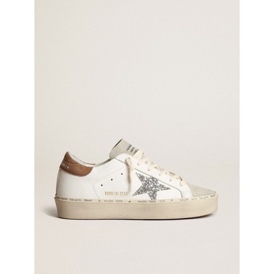 Hi Star with silver glitter star and dove-gray nubuck heel tab Hi Star with silver glitter star and dove-gray nubuck heel tab