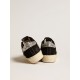 Women’s Hi Star in black leather with silver glitter heel tab Women’s Hi Star in black leather with silver glitter heel tab