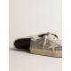Women's Hi Star in silver glitter with suede star and white heel tab Women's Hi Star in silver glitter with suede star and white heel tab