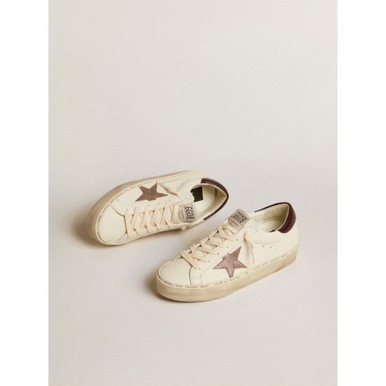 Women's Hi Star LTD in nappa with glitter star and lizard-print heel tab Women's Hi Star LTD in nappa with glitter star and lizard-print heel tab