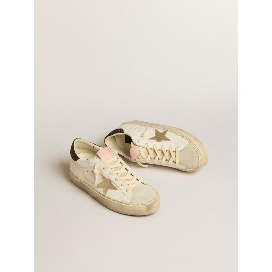 Hi Star with platinum metallic leather star and glitter heel tab Hi Star with platinum metallic leather star and glitter heel tab