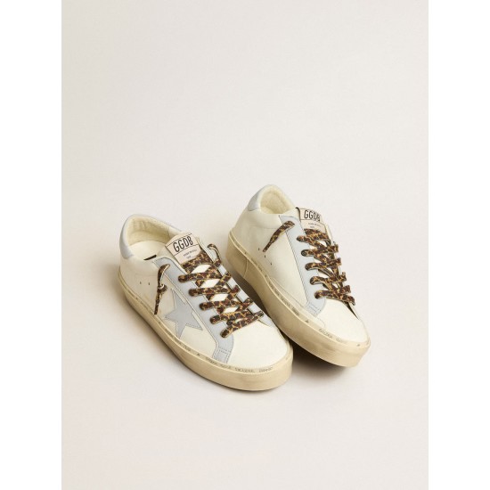 Hi Star LTD in leather with light blue leather star and heel tab Hi Star LTD in leather with light blue leather star and heel tab