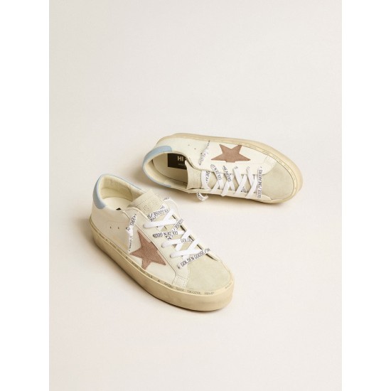 Hi Star LTD with pink suede star and light blue leather heel tab Hi Star LTD with pink suede star and light blue leather heel tab