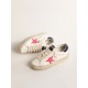Hi Star with fuchsia leather star and blue glitter heel tab Hi Star with fuchsia leather star and blue glitter heel tab