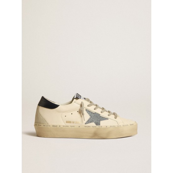 Hi Star in nappa with Swarovski crystal star and dark blue leather heel tab Hi Star in nappa with Swarovski crystal star and dark blue leather heel tab