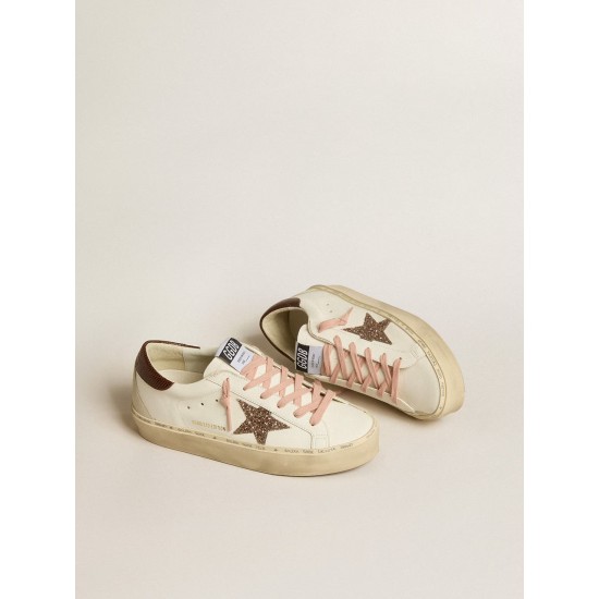 Women's Hi Star LTD with glitter star and brown lizard-print heel tab Women's Hi Star LTD with glitter star and brown lizard-print heel tab