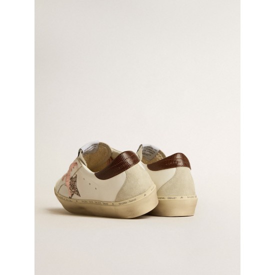 Women's Hi Star LTD with glitter star and brown lizard-print heel tab Women's Hi Star LTD with glitter star and brown lizard-print heel tab