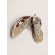 Women's Mid Star in burgundy glitter with gray inserts and white star Women's Mid Star in burgundy glitter with gray inserts and white star
