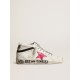 Mid Star with a pink laminated leather star and black flash Mid Star with a pink laminated leather star and black flash