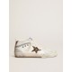 Women's Mid Star LTD in white nylon with leopard print pony skin star Women's Mid Star LTD in white nylon with leopard print pony skin star