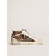 Women's Mid Star in leopard print pony skin with black star Women's Mid Star in leopard print pony skin with black star