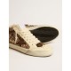Mid Star LTD in zebra-print pony skin with suede star and brown flash Mid Star LTD in zebra-print pony skin with suede star and brown flash