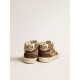 Mid Star LTD in zebra-print pony skin with suede star and brown flash Mid Star LTD in zebra-print pony skin with suede star and brown flash