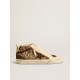 Mid Star LTD in zebra-print pony skin with suede star and brown flash Mid Star LTD in zebra-print pony skin with suede star and brown flash