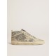 Mid Star in silver glitter with ice-gray suede star and flash Mid Star in silver glitter with ice-gray suede star and flash