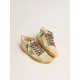 Women's Mid Star in canvas with silver glitter star and beige flash Women's Mid Star in canvas with silver glitter star and beige flash