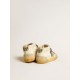 Women's Mid Star in canvas with silver glitter star and beige flash Women's Mid Star in canvas with silver glitter star and beige flash