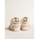 Mid Star with gold leather star and pink suede flash with pearls Mid Star with gold leather star and pink suede flash with pearls