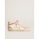 Mid Star with gold leather star and pink suede flash with pearls Mid Star with gold leather star and pink suede flash with pearls