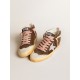Mid Star LTD in brown suede with silver nappa leather star and cream flash Mid Star LTD in brown suede with silver nappa leather star and cream flash
