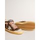 Mid Star LTD in brown suede with silver nappa leather star and cream flash Mid Star LTD in brown suede with silver nappa leather star and cream flash