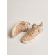 Women's Mid Star LTD in pink suede with pink lizard-print leather star Women's Mid Star LTD in pink suede with pink lizard-print leather star