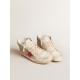 Mid Star in suede with fuchsia glitter star and gray leather flash Mid Star in suede with fuchsia glitter star and gray leather flash