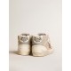 Mid Star in suede with fuchsia glitter star and gray leather flash Mid Star in suede with fuchsia glitter star and gray leather flash