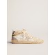 Women's Mid Star with star in light gray suede and gold flash Women's Mid Star with star in light gray suede and gold flash