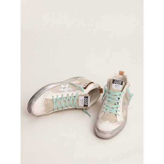 Women's Mid Star with silver star and flash in leopard print pony skin Women's Mid Star with silver star and flash in leopard print pony skin