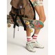Women's Mid Star with silver star and flash in leopard print pony skin Women's Mid Star with silver star and flash in leopard print pony skin