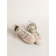 Mid Star LTD in silver metallic leather with pink star and flash Mid Star LTD in silver metallic leather with pink star and flash