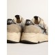 Women's Running Sole in silver glitter and dove gray suede Women's Running Sole in silver glitter and dove gray suede