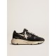 Women's Running Sole in black nappa and suede Women's Running Sole in black nappa and suede