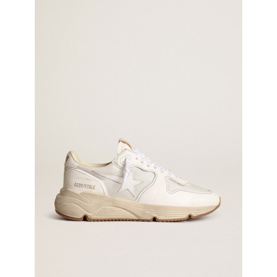 Women's Running Sole in mesh and white nappa Women's Running Sole in mesh and white nappa