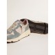 Women's Running Sole in pink nylon and light-blue suede with silver leather star Women's Running Sole in pink nylon and light-blue suede with silver leather star