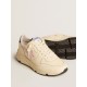 Running Sole in nappa leather with pink leather star and blue leather heel tab Running Sole in nappa leather with pink leather star and blue leather heel tab