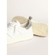 Starter sneakers in white leather with silver glitter heel tab Starter sneakers in white leather with silver glitter heel tab