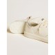 Women's Starter in white leather with silver metallic leather heel tab Women's Starter in white leather with silver metallic leather heel tab