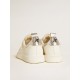 Women's Starter in white leather with silver metallic leather heel tab Women's Starter in white leather with silver metallic leather heel tab