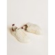 Women's Starter in white leather with burgundy nubuck heel tab Women's Starter in white leather with burgundy nubuck heel tab
