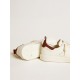 Women's Starter in white leather with burgundy nubuck heel tab Women's Starter in white leather with burgundy nubuck heel tab