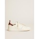 Women's Starter in white leather with burgundy nubuck heel tab Women's Starter in white leather with burgundy nubuck heel tab