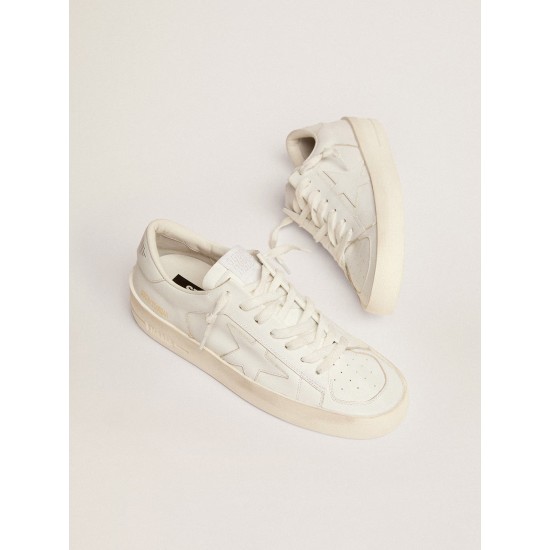 Women's Stardan in total white leather Women's Stardan in total white leather