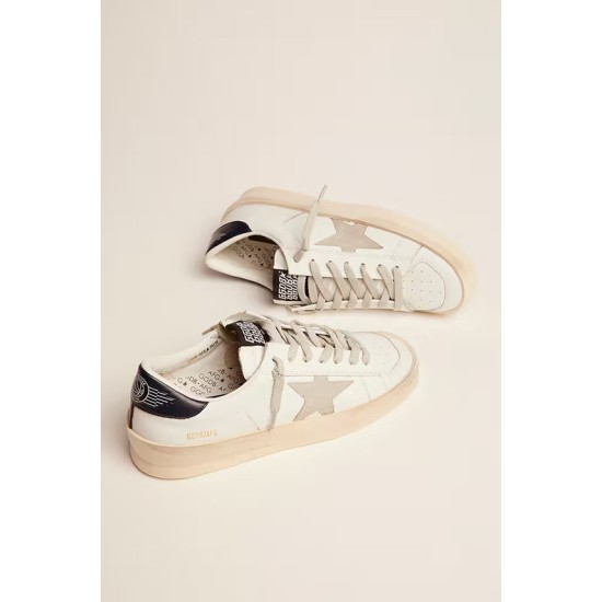 Women’s Stardan with ice-gray suede star and blue heel tab Women’s Stardan with ice-gray suede star and blue heel tab