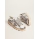 Women's Stardan in white leather and glitter Women's Stardan in white leather and glitter