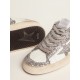 Women's Stardan in white leather and glitter Women's Stardan in white leather and glitter